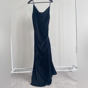 Zara satin draped camisole dress